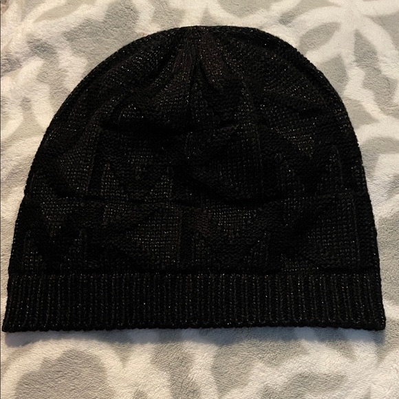 Michael Kors Black Metallic Logo Beanie - Picture 1 of 4